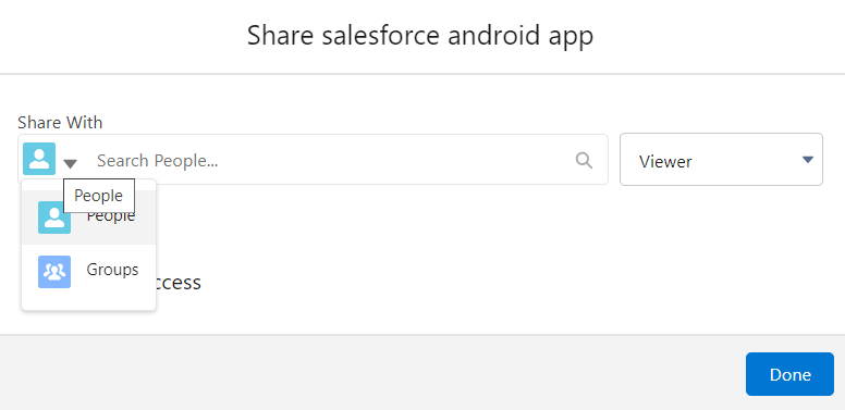 limited file sharing options in salesforce lightning